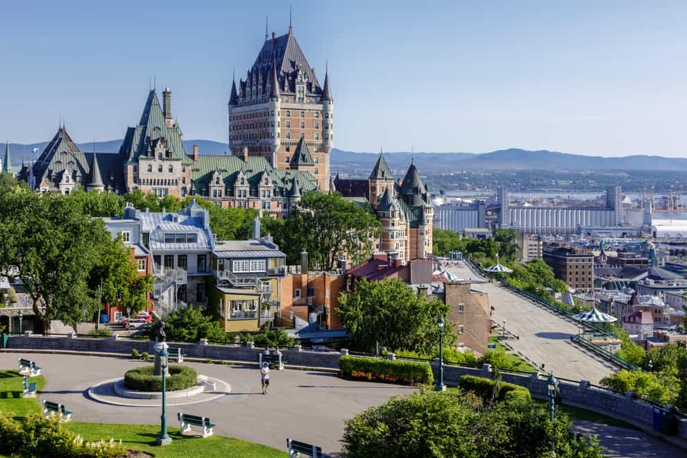 A view of Chateau Frontenac in downtown Quebec City (Alamy/PA)