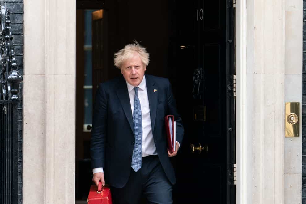 Prime Minister Boris Johnson departs 10 Downing Street the day after the publication of the Sue Gray report (Dominic Lipinski/PA)