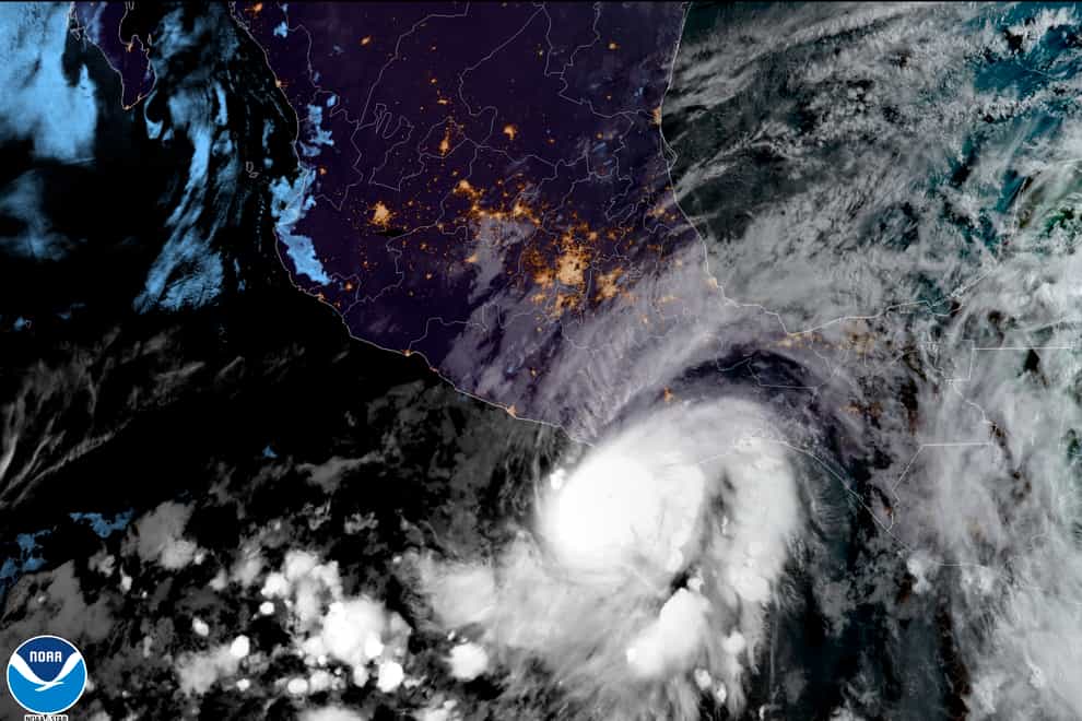 Hurricane Agatha off the Pacific coast of Oaxaca state, Mexico (NOAA/AP)