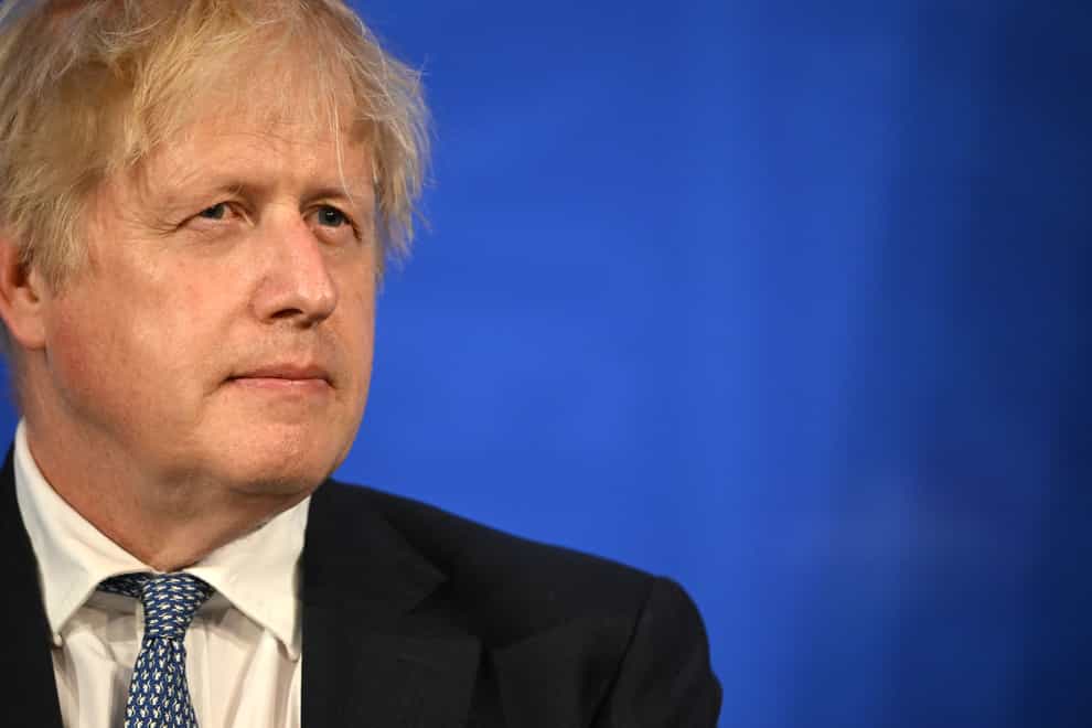 Prime Minister Boris Johnson speaks during a press conference in Downing Street, London, following the publication of Sue Gray’s report into Downing Street parties in Whitehall during the coronavirus lockdown. Picture date: Wednesday May 25, 2022.