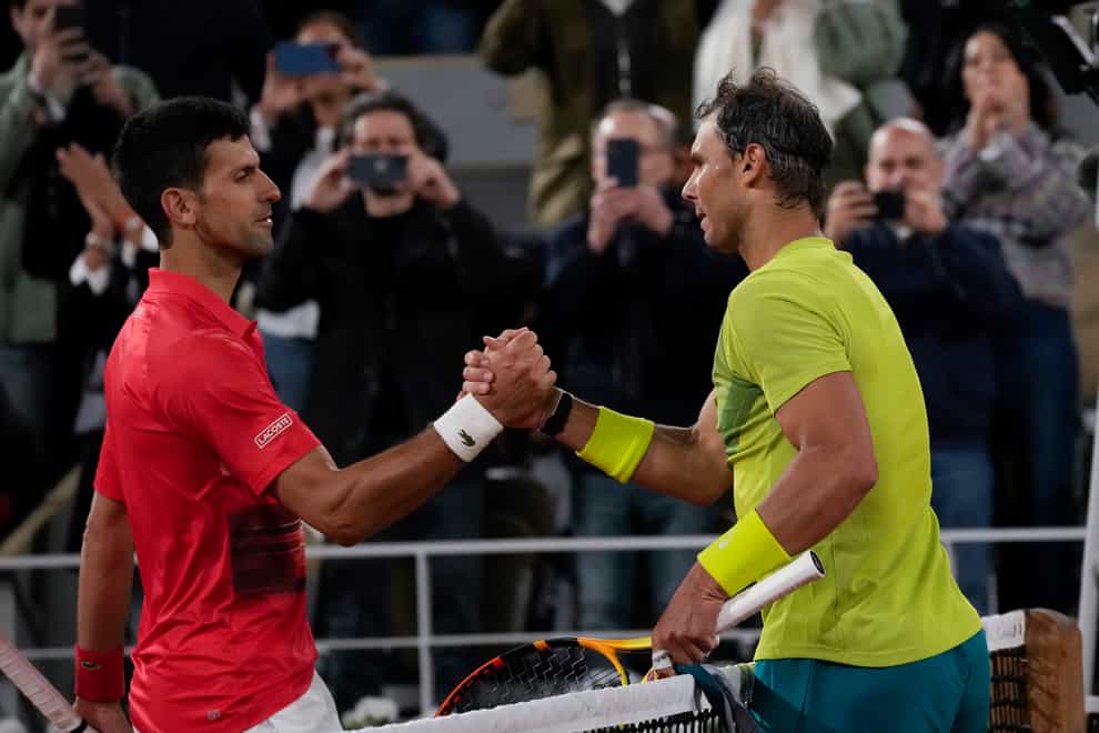 Rafael Nadal and Novak Djokovic finished at 1.15am (Christophe Ena/AP)