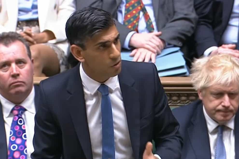 Chancellor Rishi Sunak making a statement on the cost-of-living crisis (House of Commons/PA)