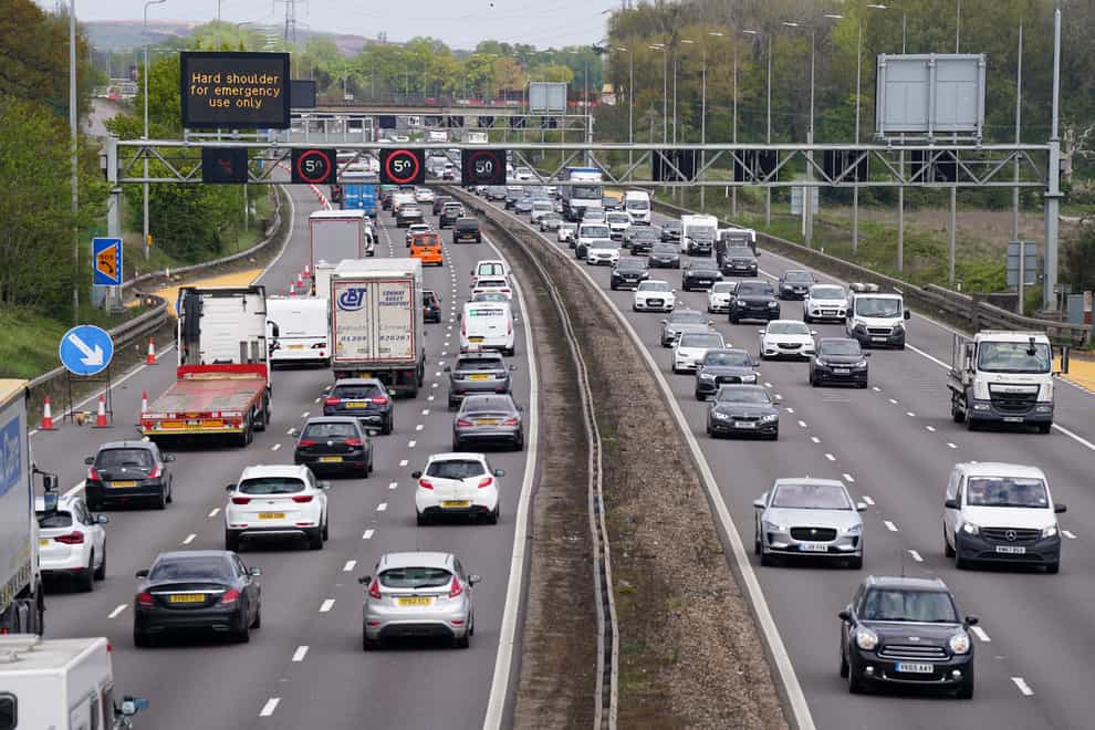 An estimated 19 million drivers will hit the road at some point over the Platinum Jubilee period, a new survey suggests (Jacob King/PA)