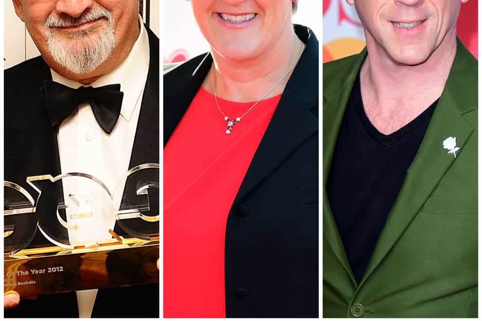 Salman Rushdie, Clare Balding and Damian Lewis were all honoured (PA)