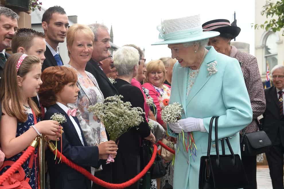 Queen Elizabeth II during a visit to Coleraine (PA)