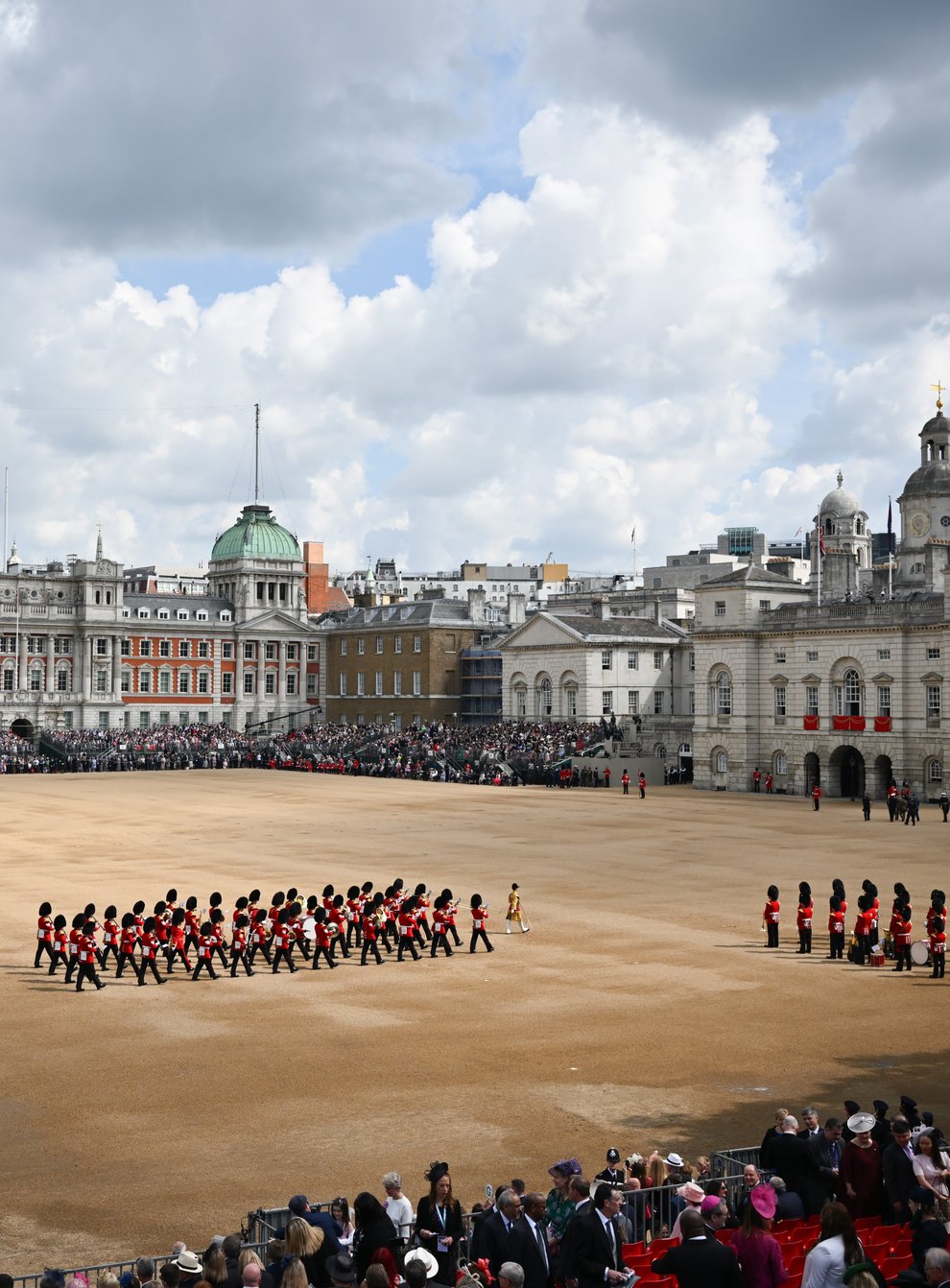 The Queen’s guards march during the Trooping the Colour ceremony (Jeff J Mitchell/PA)