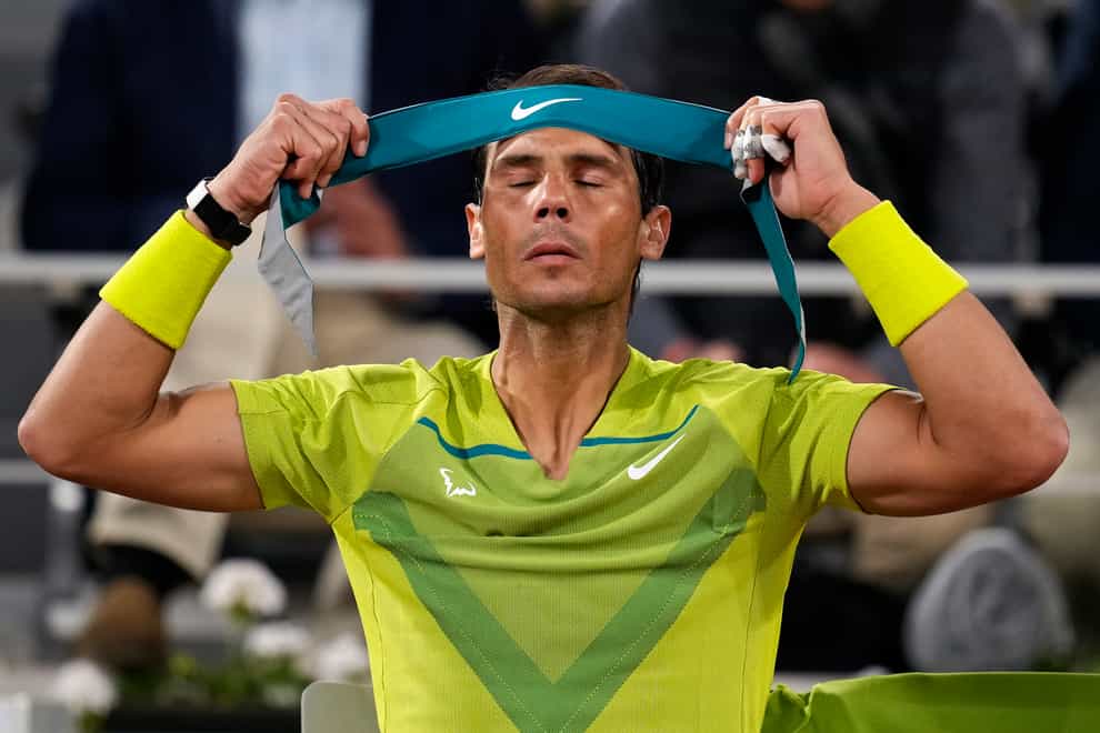 Rafael Nadal beat Novak Djokovic in four sets (Christophe Ena/AP)