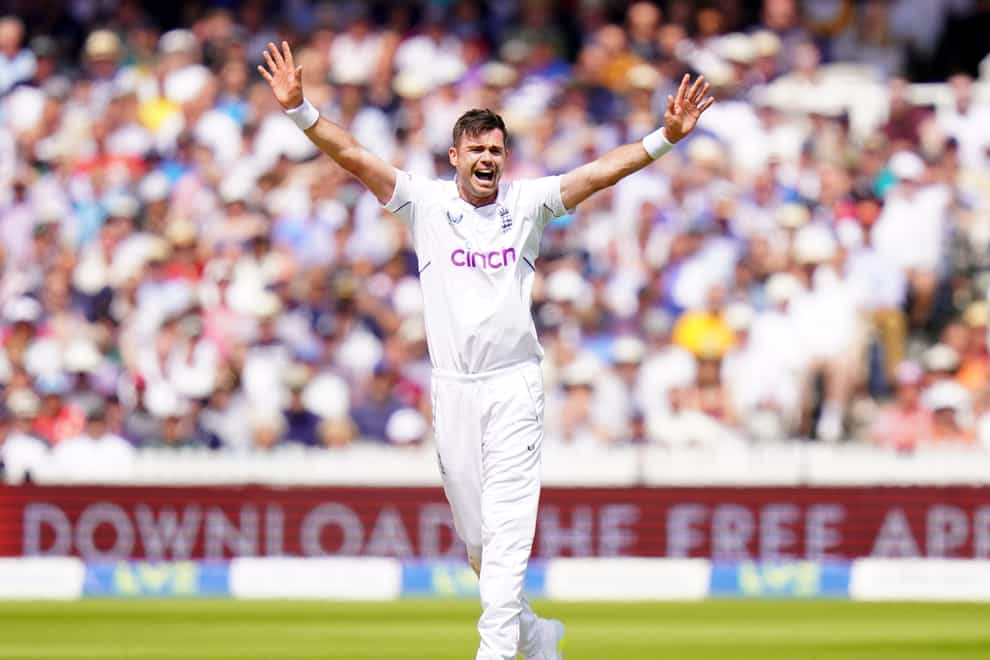 James Anderson took four wickets (Adam Davy/PA)