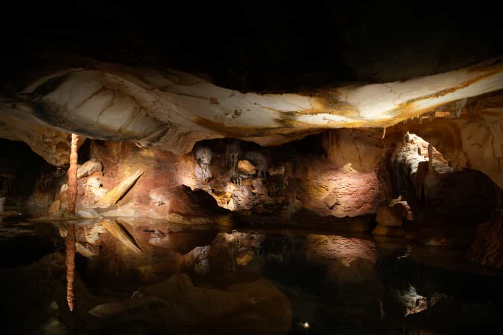 A replica of the Cosquer Cave in the Villa Mediterranee in Marseille, southern France (Daniel Cole/AP)