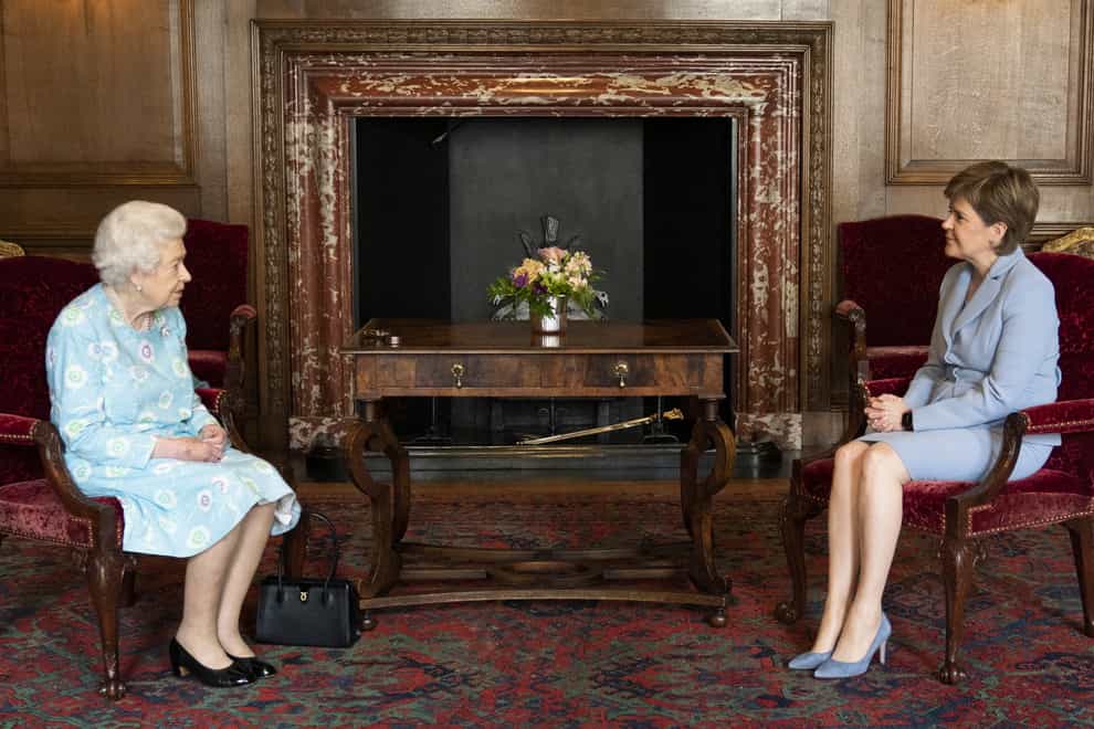 First Minister Nicola Sturgeon spoke about her conversations with the Queen (Jane Barlow/PA)