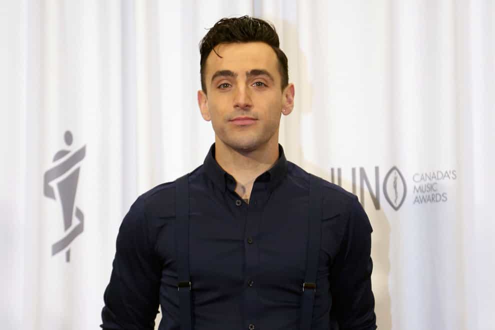 Jacob Hoggard, frontman for the Canadian band Hedley (Peter Power/The Canadian Press via AP, File)