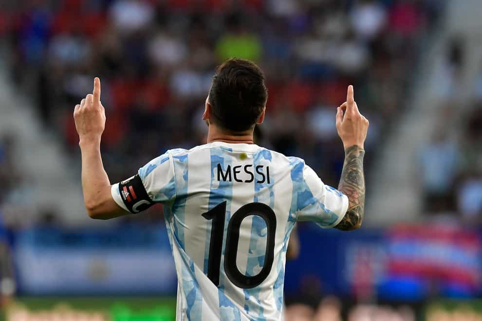 Lionel Messi scored all five goals against Estonia in Spain (Alvaro Barrientos/AP)