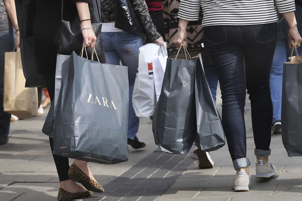 New figures show that shopper footfall jumped over the jubilee bank holiday (Philip Toscano/PA)