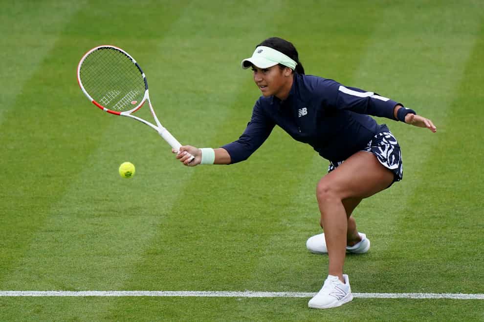 Heather Watson suffered a hamstring injury in her first-round win at Nottingham (Tim Goode/PA)