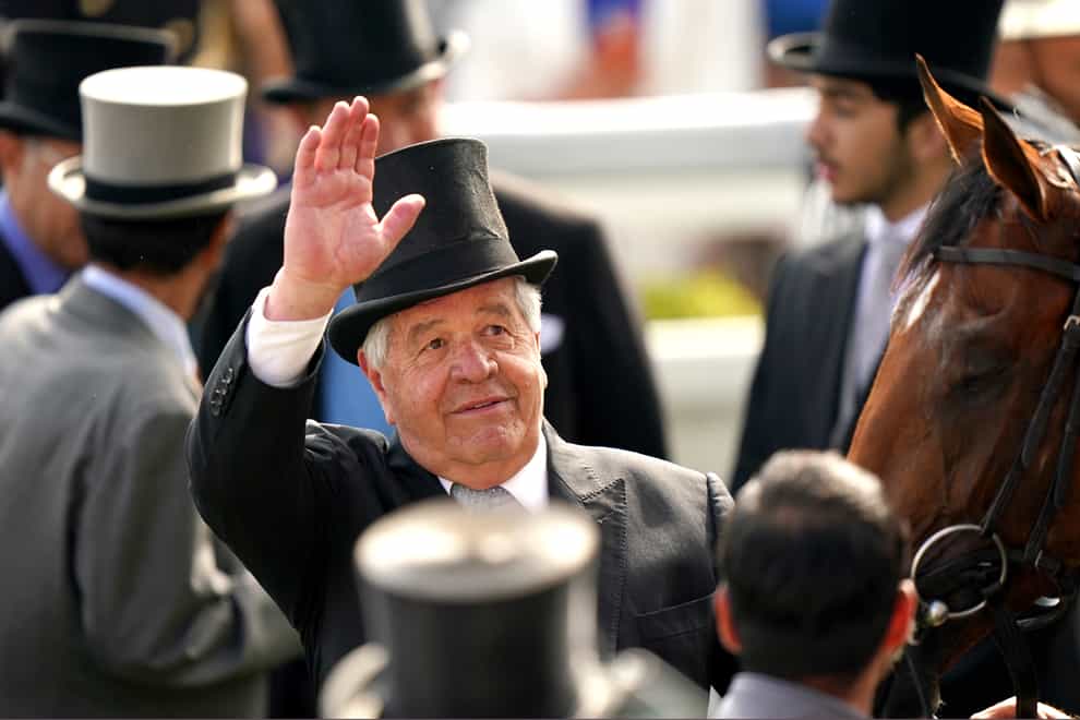 Trainer Michael Stoute after seeing Desert Crown ridden by jockey Richard Kingscote win the Cazoo Derby (In Memory of Lester Piggott) race on Derby Day during the Cazoo Derby Festival 2022 at Epsom Racecourse, Surrey. Picture date: Saturday June 4, 2022.