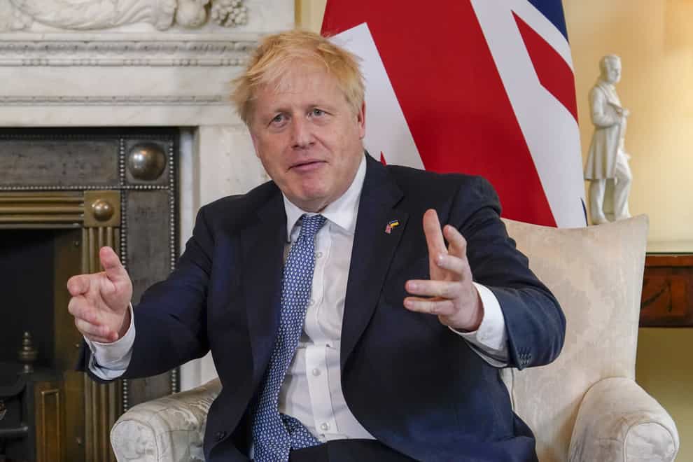 Prime Minister Boris Johnson is seen during his meeting with the Prime Minister of Estonia, Kaja Kallas, in 10 Downing Street, London, ahead of talks. Picture date: Monday June 6, 2022. See PA story POLITICS Johnson.