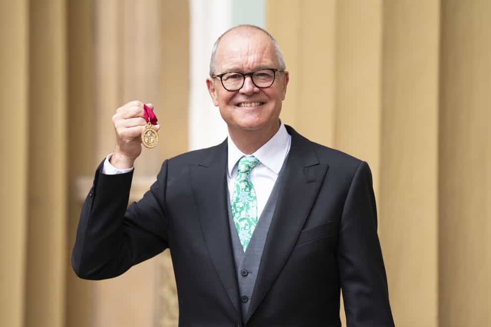 Sir Patrick Vallance after he was made a Knight Commander during an investiture ceremony at Buckingham Palace in London (Kirsty O’Connor/PA)