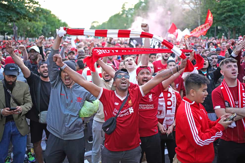 Liverpool fans who were victims of crime while in Paris for the Champions League final have been offered the opportunity to make a complaint (Jacob King/PA)