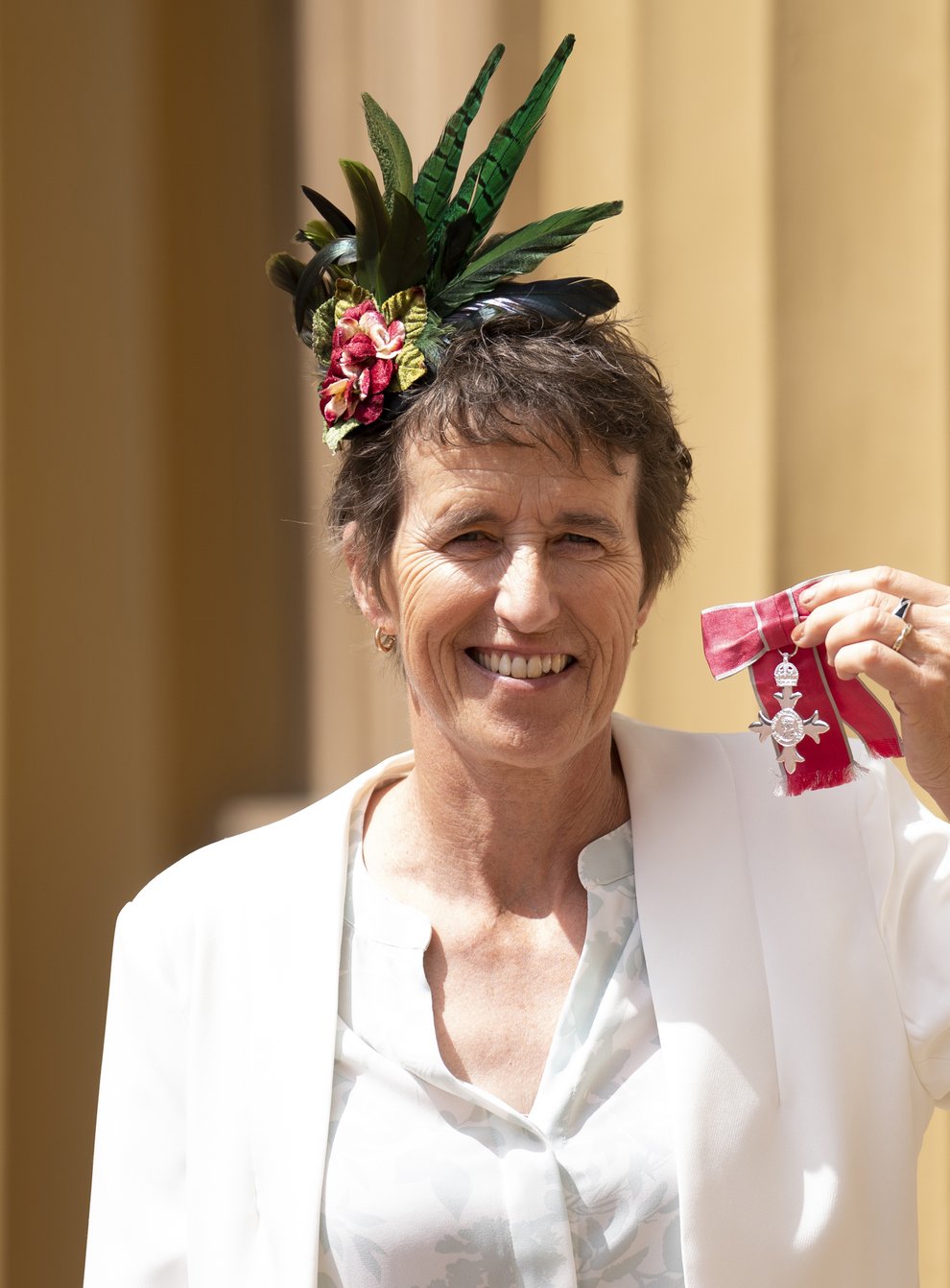 Karen Almond after she was made an MBE (Kirsty O’Connor/PA)