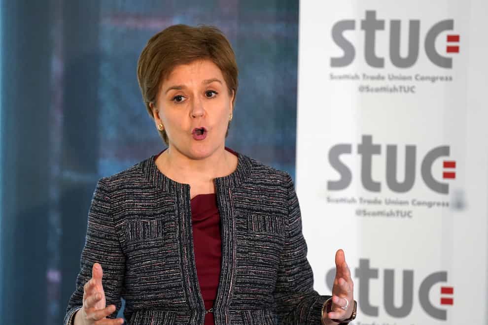 The First Minister was speaking after opening the new STUC headquarters in Glasgow (Andrew Milligan/PA)