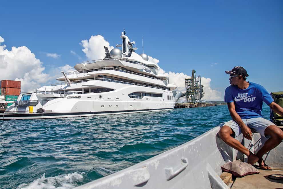 The United States won a legal battle on Tuesday to seize a Russian-owned superyacht in Fiji and wasted no time in taking command of the 325-million-dollar (£259 million) vessel (Leon Lord/Fiji Sun/AP)