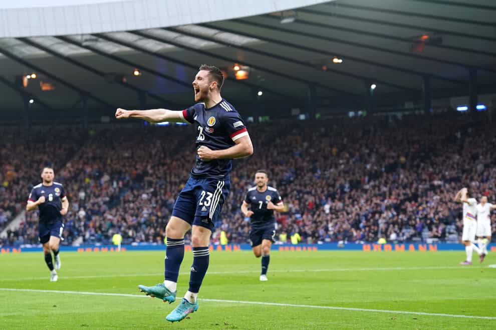 Anthony Ralston was delighted to score his first Scotland goal in front of his family (Andrew Milligan/PA)