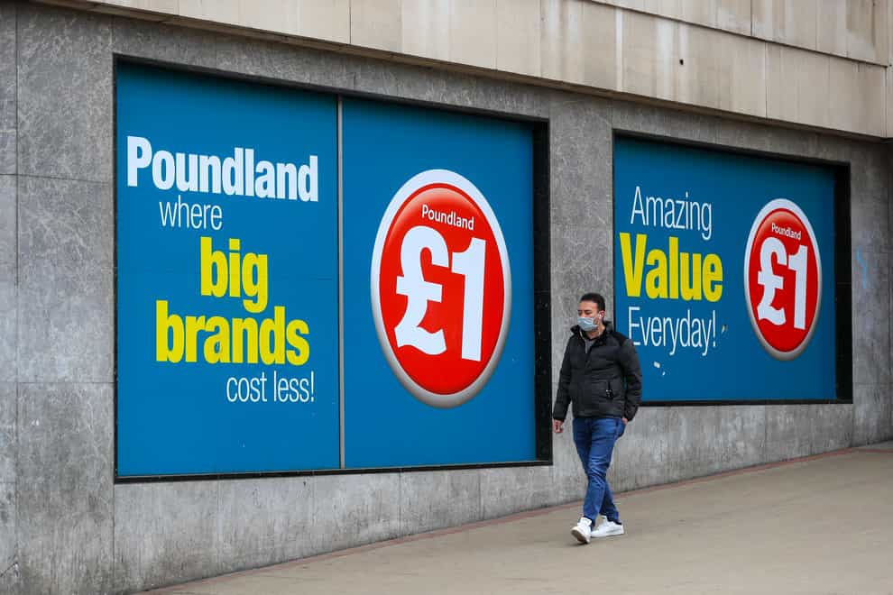 Budget retailer Poundland has seen a double-digit rise in sales over the last year (Mike Egerton/PA)