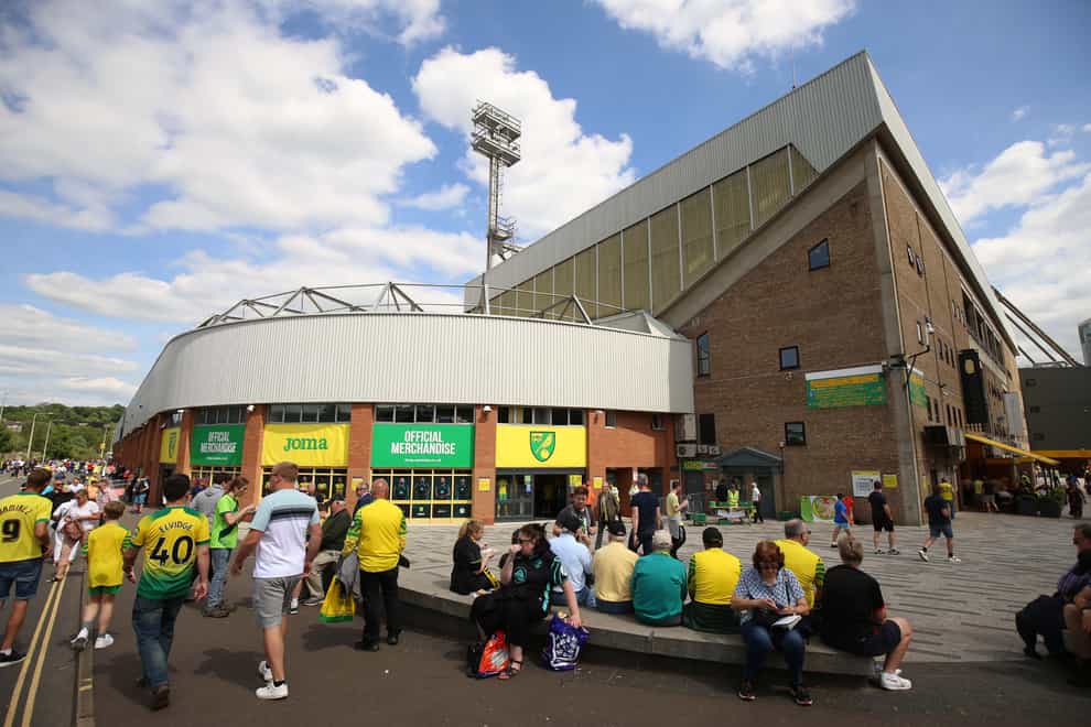 Norwich have been criticised by fans group Proud Canaries. (Nigel French/PA)