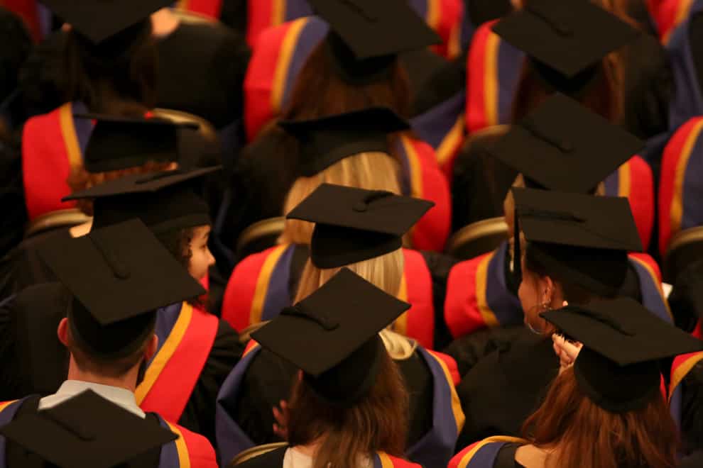 A general view of a graduation ceremony at University Campus Suffolk in Ipswich (Chris Radburn/PA)