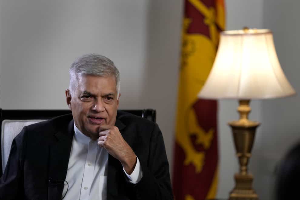 Ranil Wickremesinghe said Sri Lanka may have to accept oil from Russia (Eranga Jayawardena/AP)