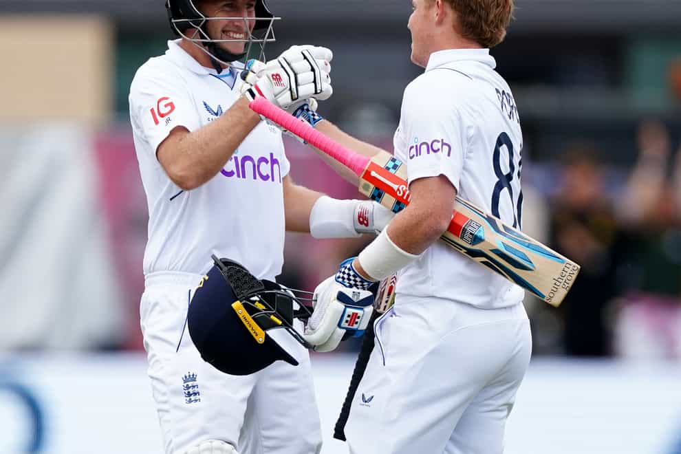 Joe Root and Ollie Pope were in fine form at Trent Bridge (Mike Egerton/PA)