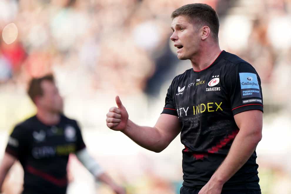 Owen Farrell helped Saracens reach the Gallagher Premiership final at the expense of Harlequins (Joe Giddens/PA)