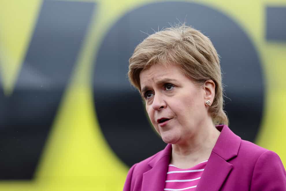 First Minister Nicola Sturgeon is calling for businesses to adapt to new ways of working that will help achieve net zero and improve overall wellbeing (Russell Cheyne/PA)