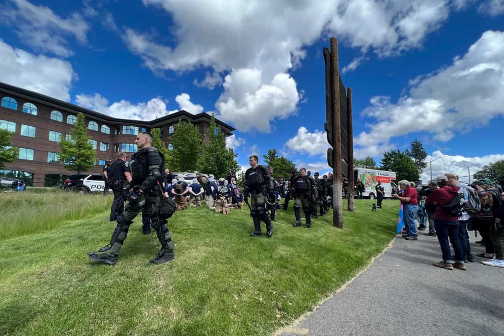 Authorities arrest members of the white supremacist group Patriot Front near an Idaho pride event (AP)