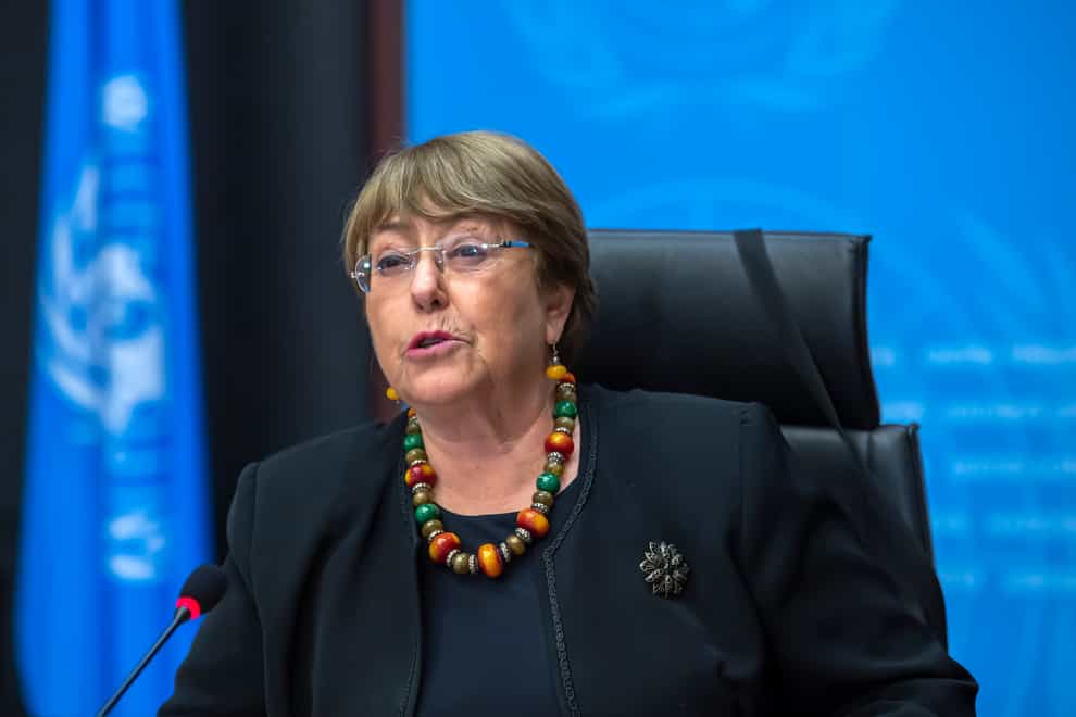 The UN human rights chief, Michelle Bachelet, said she will not seek a new four-year term after the current one that has been overshadowed by criticism of her response to China’s treatment of Uighurs and other Muslim minorities in western Xinjiang (Martial Trezzini/Keystone/AP)