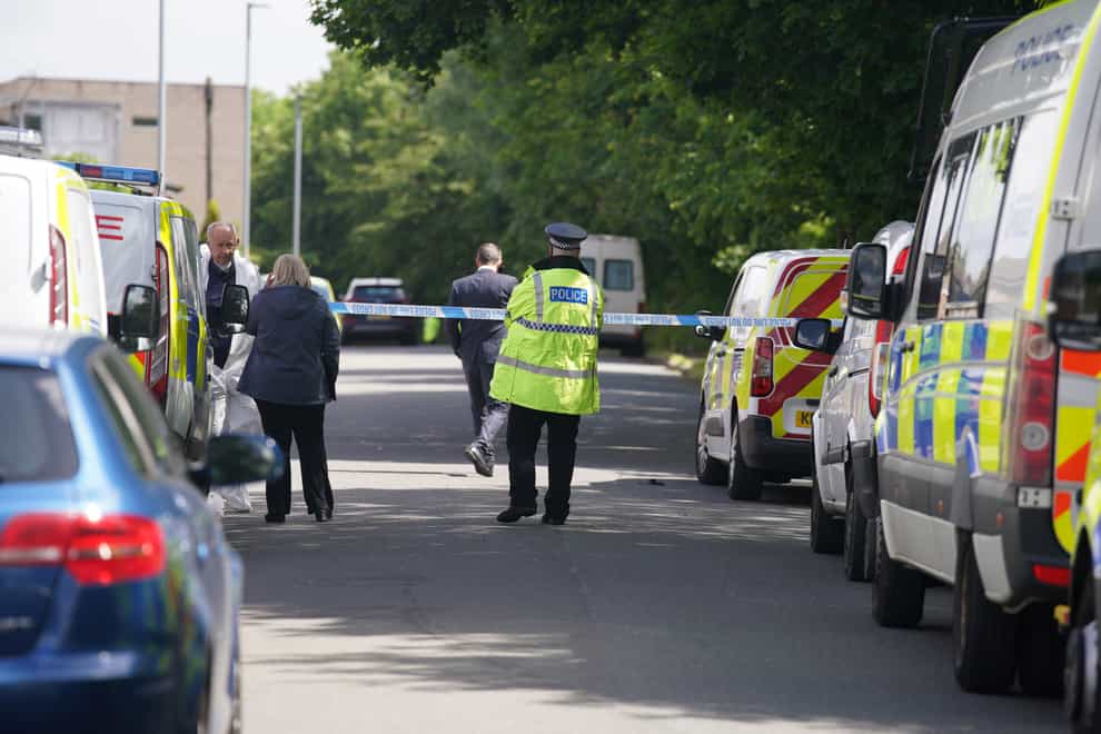 The scene in Miles Platting, Manchester, following the incident (Peter Byrne/PA)