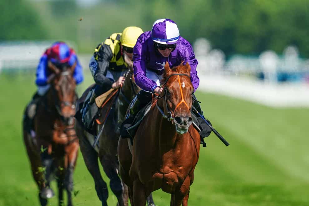 Persian Force ridden by Roosa Ryan on their way to victory in the BetVictor Conditions Stakes at Newbury racecourse. Picture date: Saturday May 14, 2022.