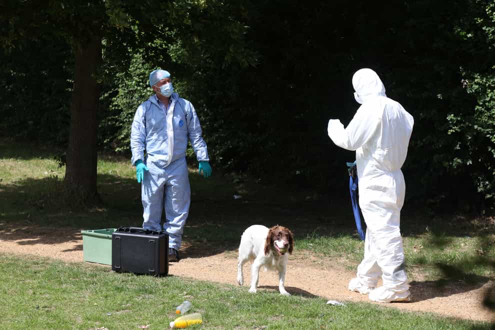 The discovery of a man’s body on fire in a London park is being treated as suspicious, police have said (James Manning/PA)