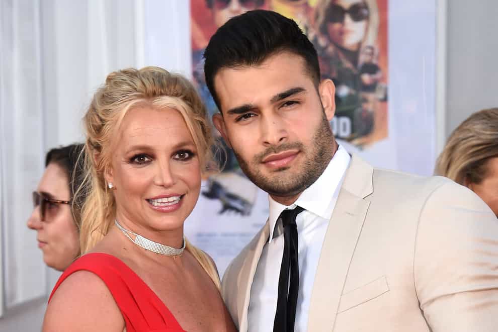 Britney Spears and Sam Asghari (Photo by Jordan Strauss/Invision/AP, File)