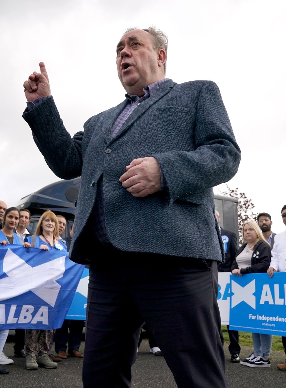 Former first minister Alex Salmond has challenged his successor, Nicola Sturgeon, to set out how she will ‘bend Westminster’ to Holyrood’s will so that a second independence vote can take place. (Andrew Milligan/PA)