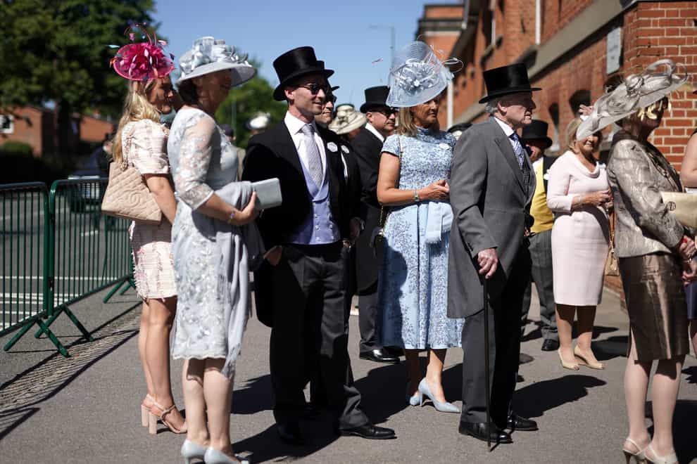 Racegoers wait for the gates to open on the first day of Royal Ascot (Aaron Chown/PA)
