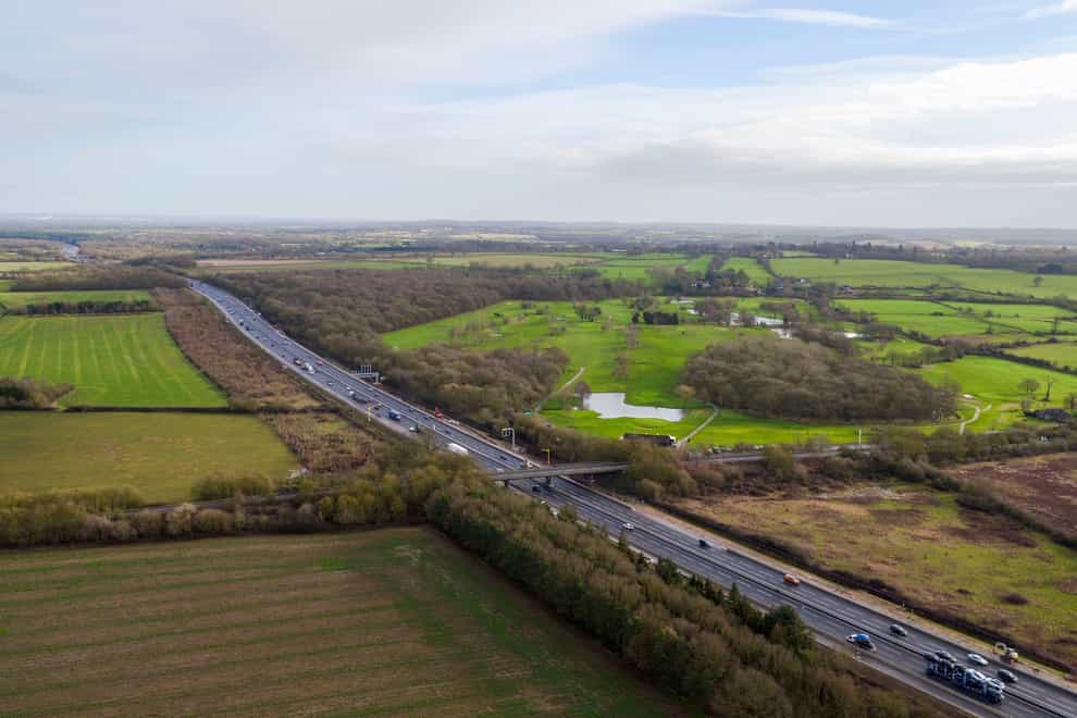 A view of a motorway. Crash for cash gangs are spreading out and targeting people in towns and sometimes even rural villages, the Insurance Fraud Bureau is warning (Steve Parsons/PA)