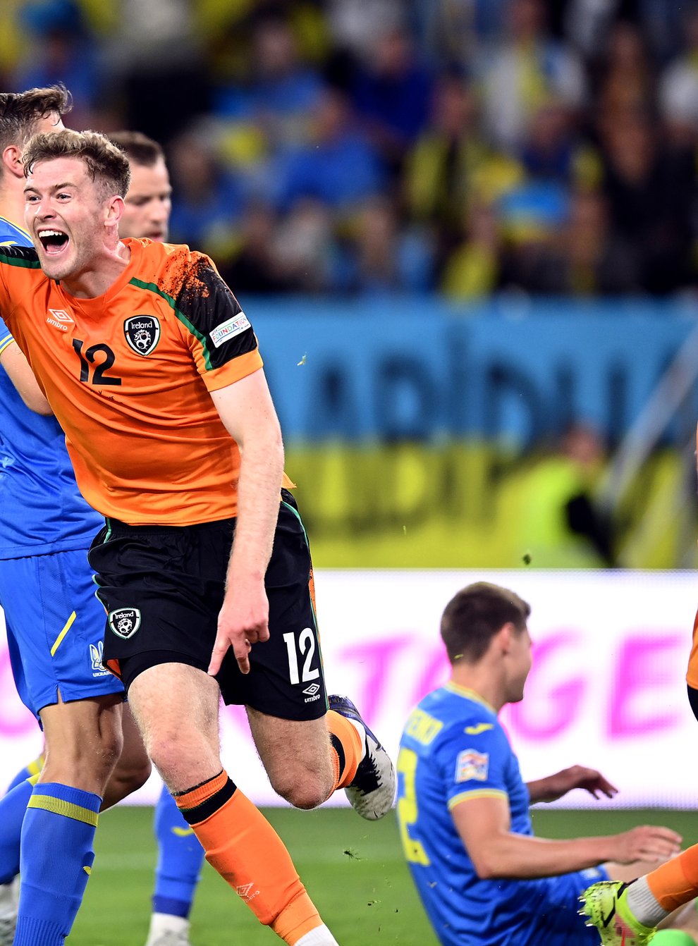 Republic of Ireland defender Nathan Collins scored a stunning solo goal against Ukraine (Rafal Oleksiewicz/PA)