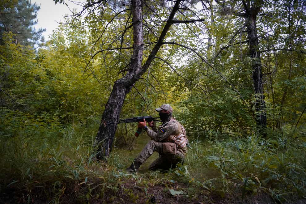 A Ukrainian soldier (Efrem Lukatsky/AP)