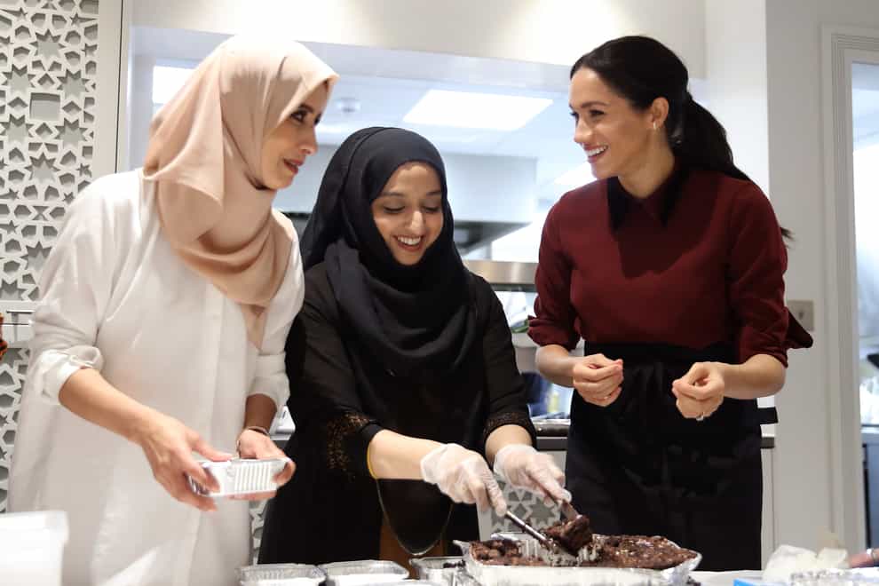 The Duchess of Sussex during a previous visit to the Hubb Community Kitchen (Chris Jackson/PA)