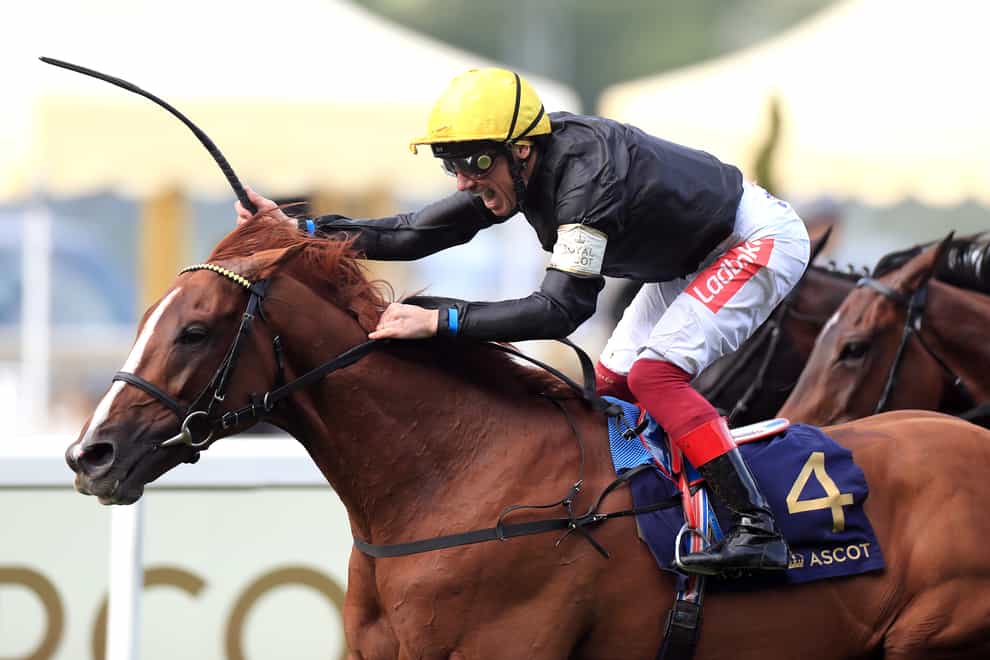 Stradivarius ridden by Jockey Frankie Dettori wins the Gold Cup during day three of Royal Ascot at Ascot Racecourse.