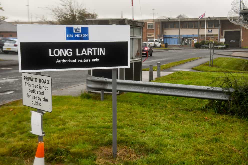 An inmate at high-security Long Lartin Jail in Worcestershire attempted to murder a prison officer in a ‘frenzied’ stabbing attack using an improvised weapon, a court has heard (Jacob King/PA)