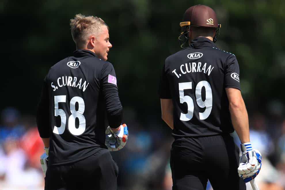 Sam Curran and his brother Tom Curran playing for Surrey (Mike Egerton/PA)