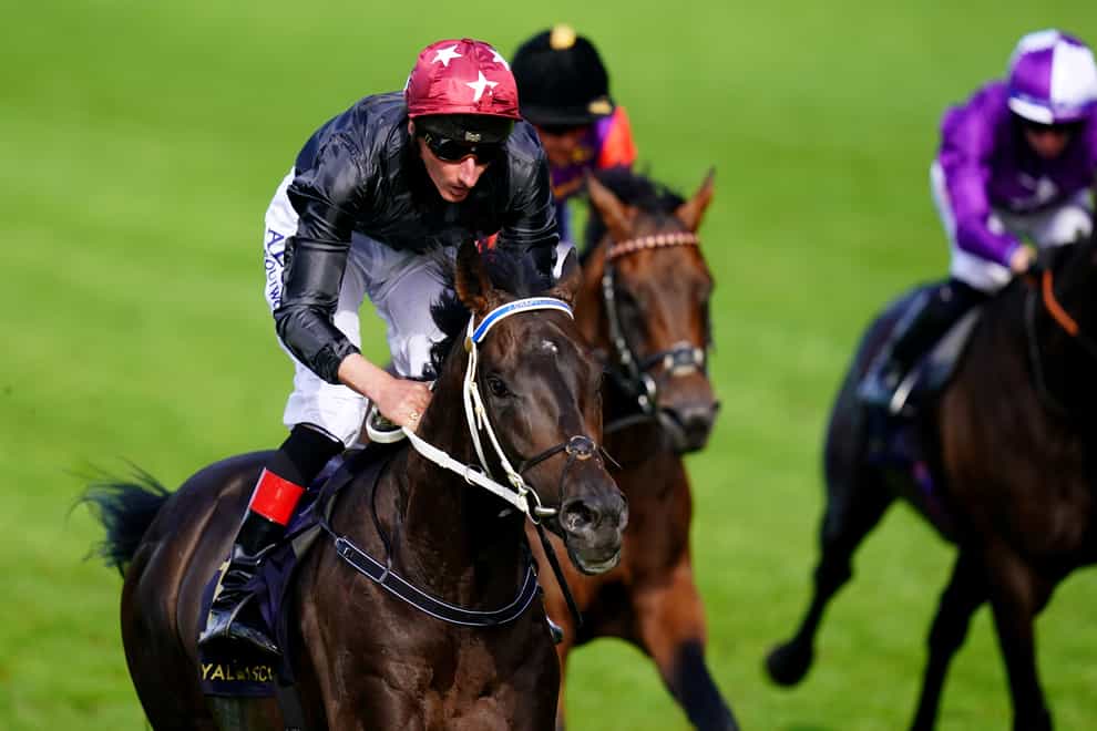 Claymore ridden by jockey Adam Kirby (left) wins the Hampton Court Stakes during day three of Royal Ascot at Ascot Racecourse. Picture date: Thursday June 16, 2022.