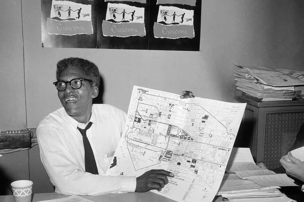 Bayard Rustin was sentenced to serve on a chain gang for challenging segregation laws (AP Photo, File)